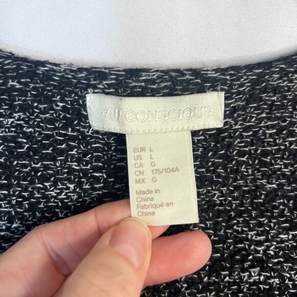 H&M Conscious Vneck Long Sleeve Slouchy Pullover Knit Sweater Size Large - Picture 5 of 8